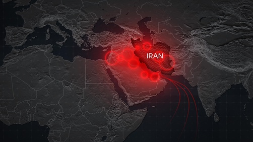 Map,Depicting,Airstrikes,On,Iran,And,Retaliatory,Iranian,Strikes,On